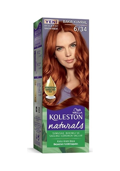 Hubrendy Tedarik Naturals Saç Boyası Bakır Kumral 6/34