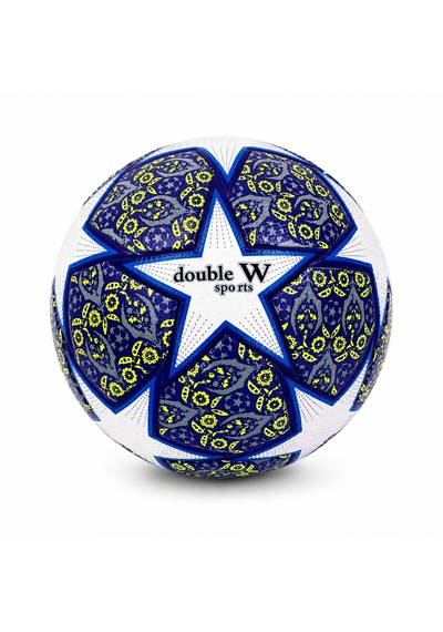 Double W Sports 5 Numara Futbol Topu Dikişli Dayanıklı Antrenman Ve Maç Topu Mavi