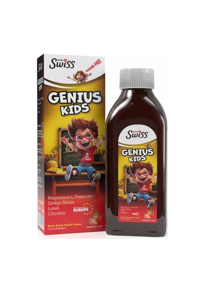 Çocuklar İçin Magnezyum L-threonate Ve Sitikolin İçeren Zeka Gelişimini Destekleyici Şurup Genius Kids 150 Ml