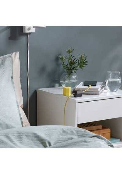 Ikea Havskål Kablo Tutucu, Siyah-sarı, 2 Adet