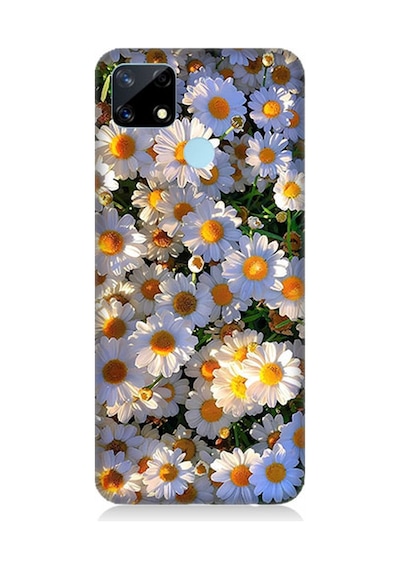 Realme 7i Uyumlu Silikon Kılıf Beyaz Papatyalar