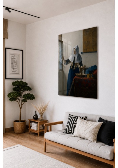 Johannes Vermeer Su Sürahili Genç Kadın Temalı Klasik Sanat Dekor