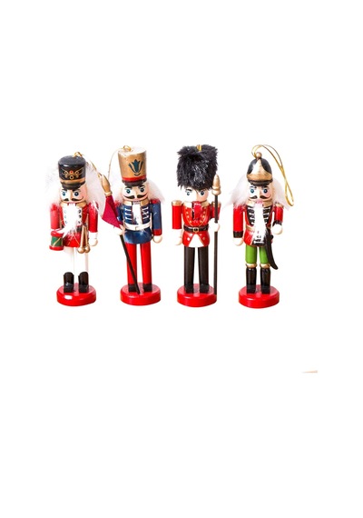 Kurşun Asker Ahşap Dekoratif Eşya 13 Cm 4 Lü Set