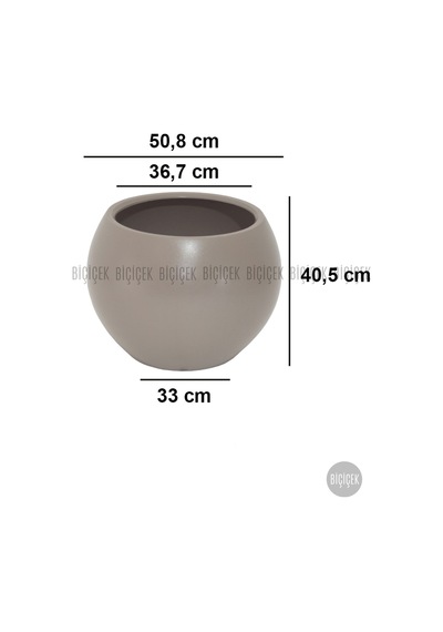 Küre Saksı 51 Cm Mocha Kahverengi