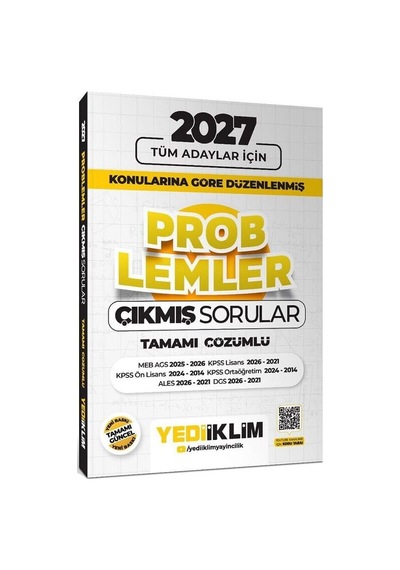 Yediiklim 2027 Kpss Ales Dgs Problemler Çıkmış Sorular Konularına Göre Çözümlü