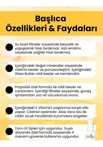İlla Life D Vitamini Etkili Spf 50+Faktörlü Güneş Kremi