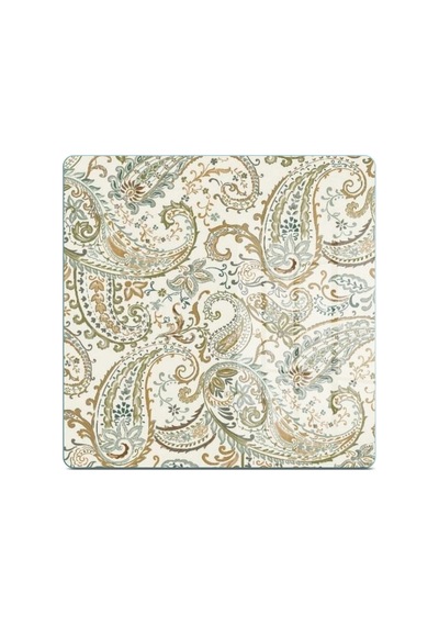 Decovetro Cam Kesme Tahtası Ve Sunumluk Kare Şal Desenli 30 X 30 Cm Çok Renkli