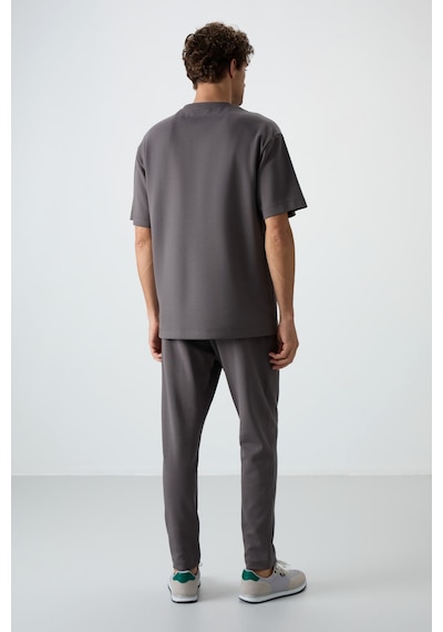 Tommy Life Koyu Gri Pamuklu Kalın Yumuşak Dokulu Oversize Fit Basic Erkek Eşofman Takım - 85251 Koyu Gri Tommy Life Koyu Gri Pamuklu Kalın Yumuşak Dokulu Oversize Fit Basic Erkek Eşofman Takım - 85251 Koyu Gri
