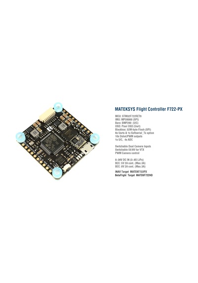 Matek F722-px Uçuş Kontrol Kartı Fpv Drone Kontrolcü Otopil...