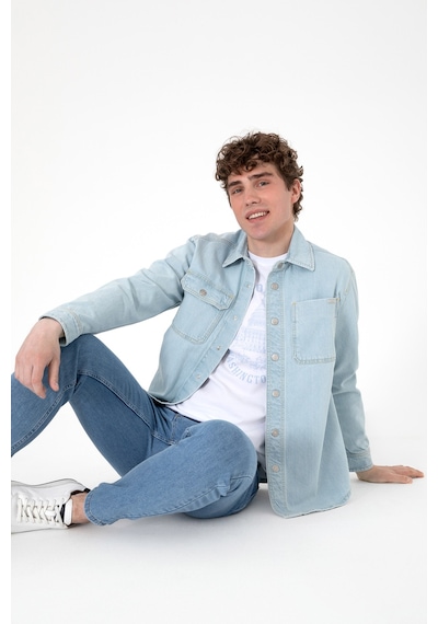 U.s. Polo Assn. Erkek Açık Mavi Gömlek Jean 50304421-dn0021 Lıght Blue Açık Mavi