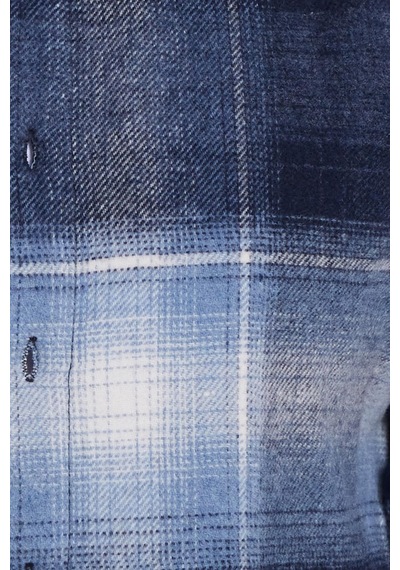 Tudors Erkek Slim Fit Dar Kesim Kareli Kışlık Oduncu Gömlek-42197 Mavi