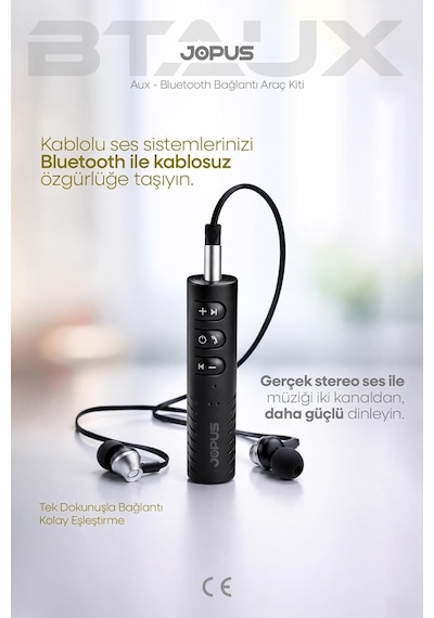 Bluetooth Aux Araç Kiti Bluetooth 5.0 Hd Ses Kalitesi Kesintisiz Bağlantı, Jps-araç-kiti