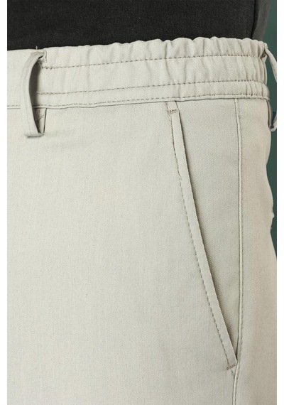 Efor Comfort Fit Yan Cep Beli Lastikli Esnek Pamuk Taş Jogger Pantolon P 1143 Taş