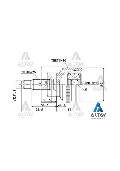 Honda Civic 2006-2011 Aks Kafası Dış Absli 44014-sna-000