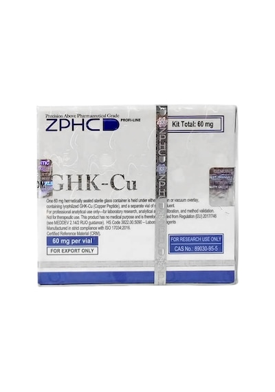 Zphc Ghk-cu 60mg Kit Lyophilized Peptide + Bacteriostatic Water