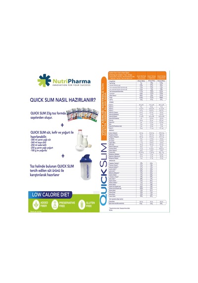 Quick Slim Öğün Yerine Geçen Shake, Kavun Aromalı, 30 Saşe
