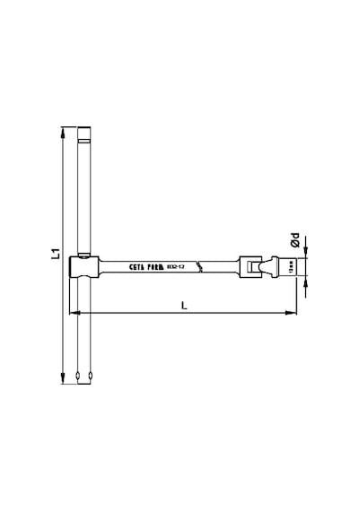 Ceta Form B32 Serisi T Saplı Oynar Başlı Lokma Anahtarlar 08 Mm 08 Mm N11.5191