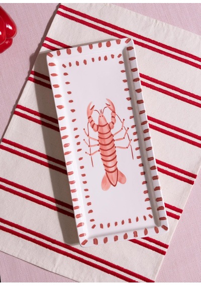 The Mia Italian Summer Dikdörtgen Servis Tabağı 35x16 Cm Çok Renkli