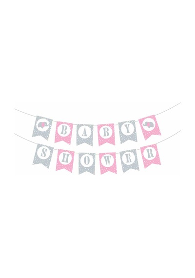 Baby Shower Pembe Harf Afiş