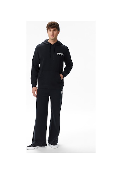 Converse Classic Erkek Grafik Baskılı Siyah Hoodie