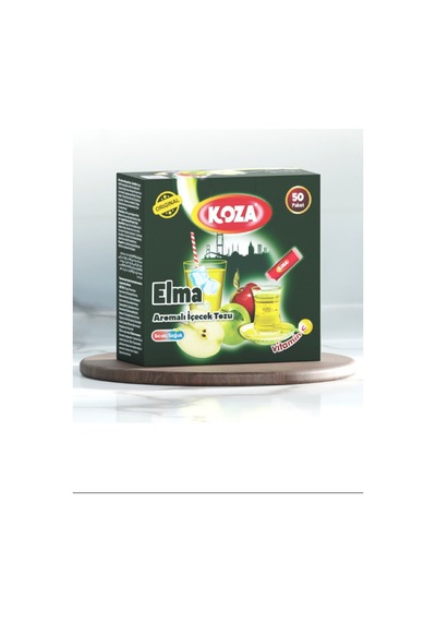 Koza Tek İçimlik Elma Aromalı Toz İçecek 50'li 0.75 LT - 2.5 LT - 12 KG