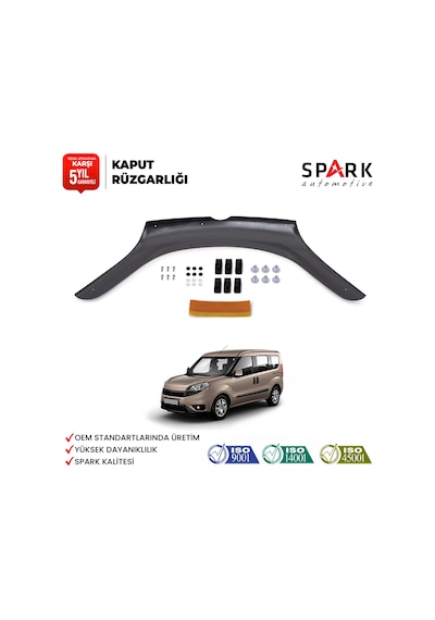 Fiat Doblo 2015-2022 Yıl Aralığı Uyumlu Kaput Rüzgarlığı 3mm
