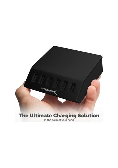 Sabrent 100 Watt Çoklu Bağlantı Noktalı Usb Hızlı Şarj Cihazı Ax-adpd 6-port