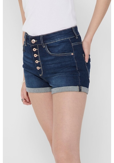 Only Kadın Düğmeli Denim Mavi Kot Şort - 15193715 001