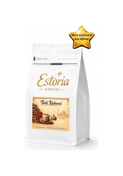 Estoria Coffee Türk Kahvesi 250 G Geleneksel Lezzet Bol Köpüklü Orta Kavrum Öğütülmüş