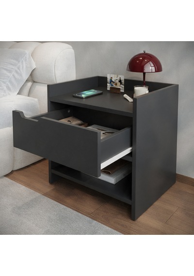 İnarch Dizayn Nero R Komodin Sağ Modül Tek Çekmeceli Modern Tasarım Antrasit