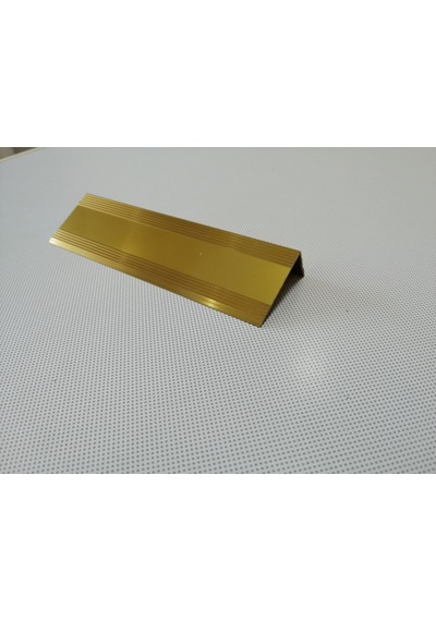 Basamak Profili Çizgili - Merdiven Burun Profili 300 Cm-Gold
