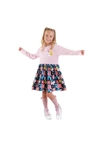 Denokids Unique Kız Çocuk Elbise Pembe