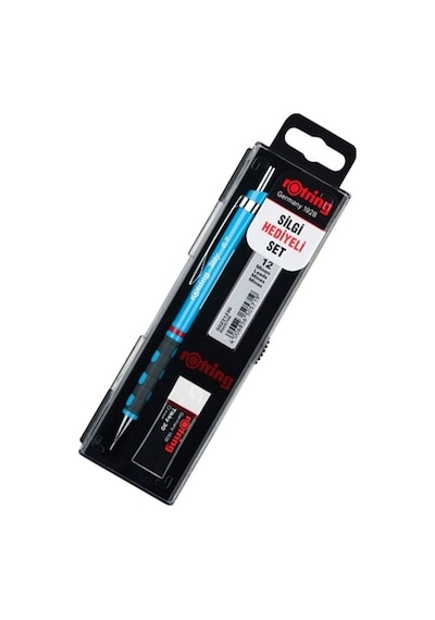 Rotring Okul Seti Versatil + Min Silgi 0.7 MM Açık Mavi