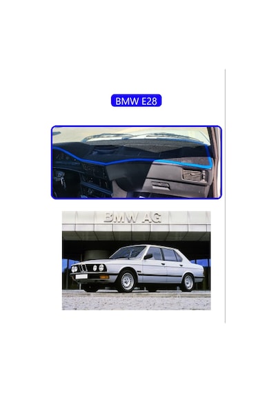 Bmw E28torpido Koruma Halısı Mavi Kenar