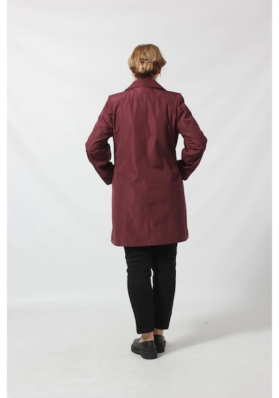Moda Berray 1670 Düğmeli Cep Detaylı Bondit Ceket Mürdüm Mürdüm