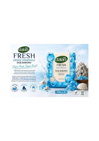 Fresh Deniz Minerali Duş Sabunu 600 G 150g X 4 X 2 Adet Diğer