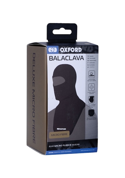 Oxford Ca040 Deluxe Mikro Fiber Kışlık Balaklava Siyah
