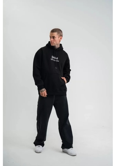 Vexor Polızeı Premium Kalite Kapşonlu Dijital Patchli Sweatshirt - Siyah