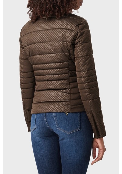 Guess New Vona Regular Fit Dik Yaka Şişme Mont W6yl16w2891 Kadın Mont W6yl16 W2891 G1cu Kahve