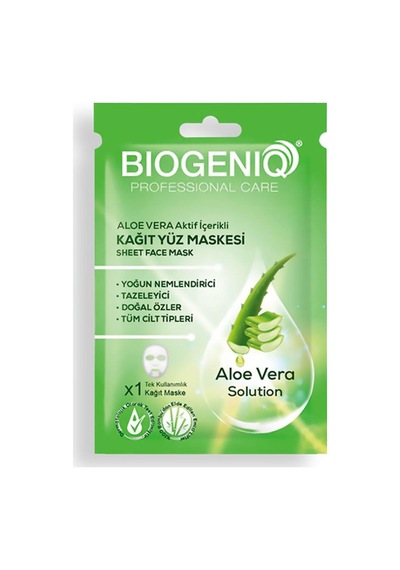 Beauty Aloe Vera Kağıt Maske 25 Grx10 Adet Nemlendirici Ve Yatıştırıcı Yüz Maskesi
