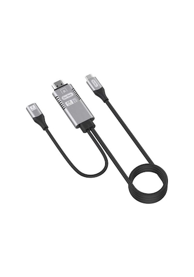 Go Des GD-8770 Type-C To HDMI 4K Kablo PD 3.0 Görüntü Aktarım Kablosu - Siyah ZORE-260169