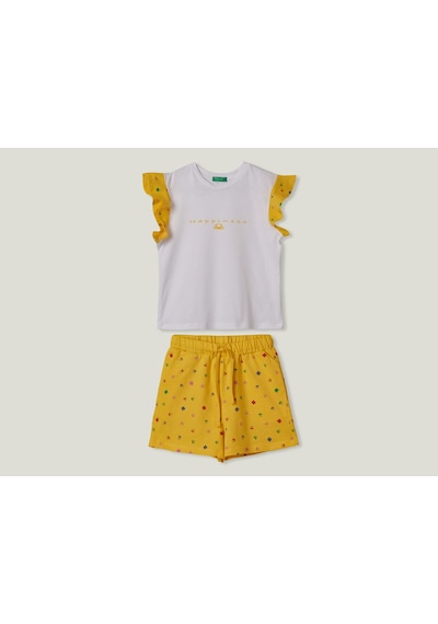 Benetton Kız Çocuk 2Li Takım BNT-G017 Sarı