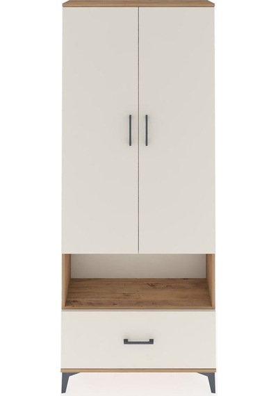 Arges Dolap 3 Raflı Tek Çekmeceli Tek Askılı 88x30x221 Çam-aytaşı Atlas Çam