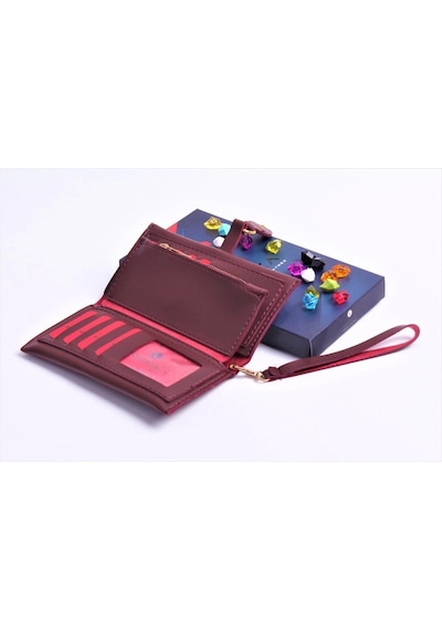 Bordo Damla Model Trend Kadın Cüzdanı Bordo