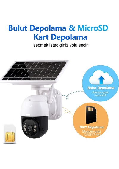 Cmr-46 Güneş Enerjili 4g Güvenlik Kamerası Kablosuz, Sirenli Wifi Gerektirmez