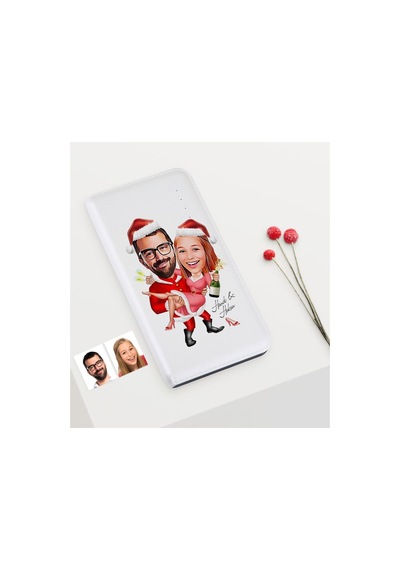 Kişiye Özel Yılbaşı Temalı Sevgililer Karikatürlü Pb-159 7000 Mah (397195302)