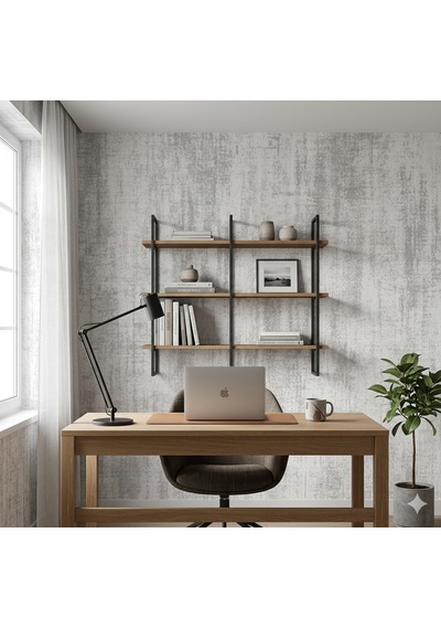 Decowall Salda 16m2 Duvar Kağıdı Silinebilir Beyaz - Gri