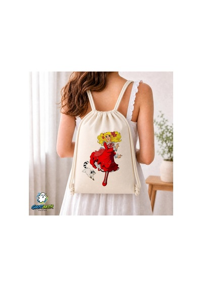 Ghostbastır Design Şeker Kız Candy Büzgülü Keten Çanta C305 Bej