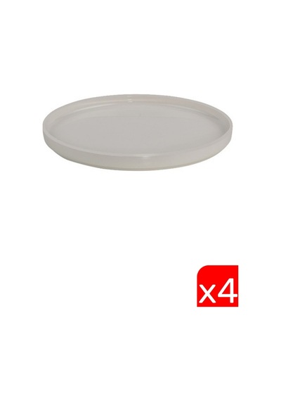 Tabak Evi Porselen Stolt Oval Kayık Tabak 32,50x17x2,50cm 4 Lü Krem