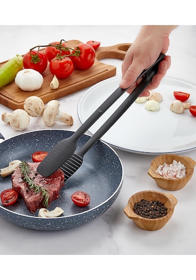 Servis Ve Izgara Maşası Yanmaz Yapışmaz Teflon Maşa Kaymaz Barbekü Maşası
